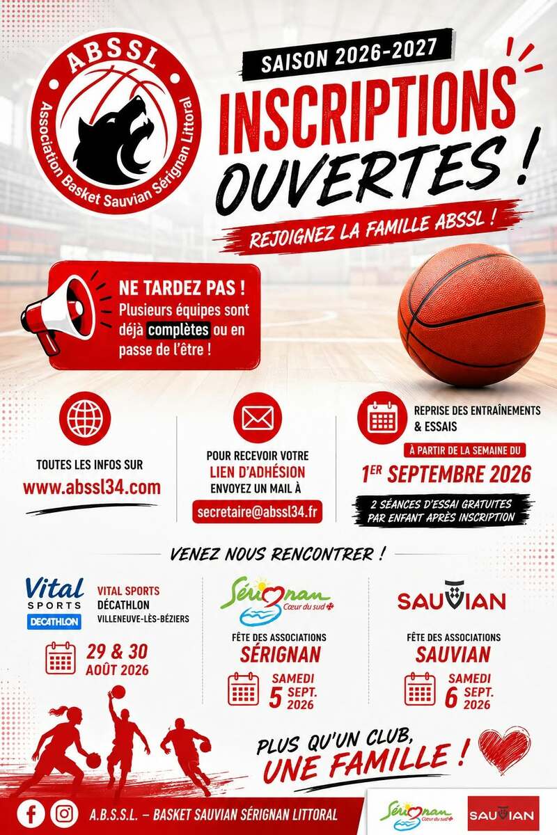 Inscriptions ouvertes !!!