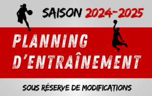 Le planning d'entraînement