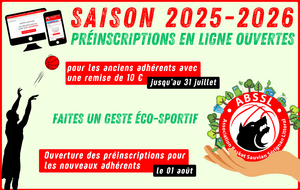 PRÉINSCRIPTIONS OUVERTES POUR LA SAISON 2025-2026